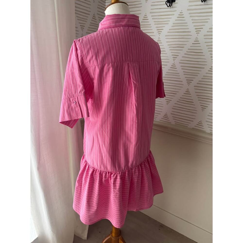 Fate Women’s Small Fill Your Heart Pink Striped Drop Waist Mini Dress - Picture 5 of 9
